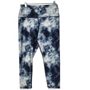 Scorpio Sol Black‎ White Tie Dye Legging Capri Yoga Pants Size Large